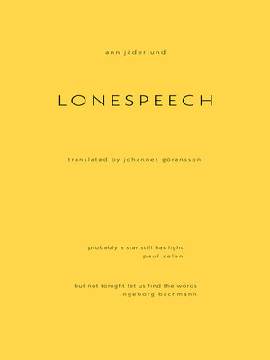 Lonespeech - ebook